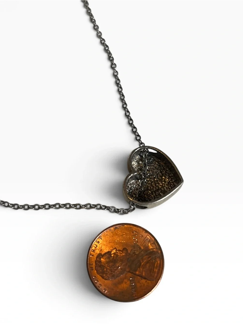 🍭5 for $20🍭 Silver Tone Letter I Heart Pendant Necklace CC X